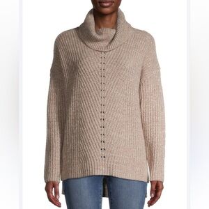 NWOT - Time and Tru Women's Textured Cowl Neck Tunic Sweater - Size Large